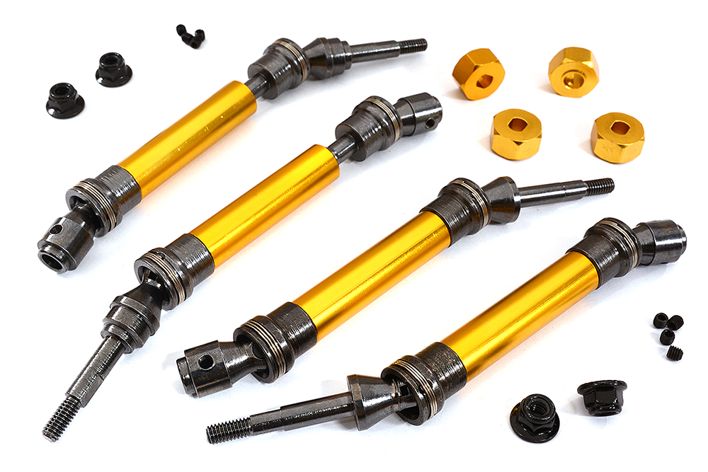 C30978GOLD Front & Rear Universal Drive Shaft Set for Traxxas 1/10 Slash 4X4 6851X 6852X - Image 1