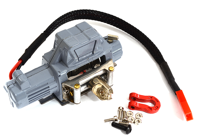 C31004GREY Realistic Heavy-Duty High Torque Winch for 1/10 Scale Trail Crawler - Image 1