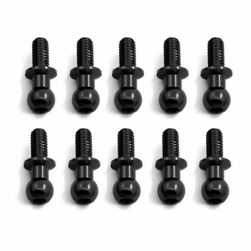 C31006BLACK Alloy Machined 4.9mm Ball Stud M3 Size 13mm L=6 - Image 1