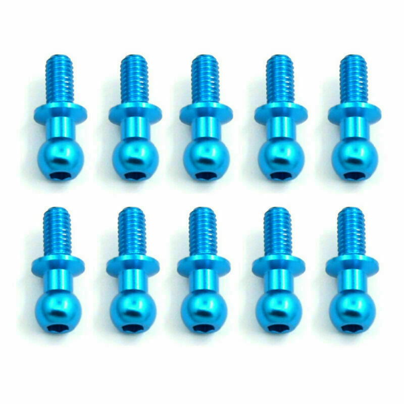 C31006BLUE Alloy Machined 4.9mm Ball Stud M3 Size 13mm L=6 - Image 1