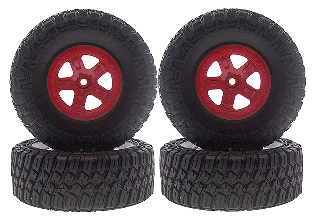 C31012RED Composite Short Course 2.2/3.0 Size Wheel & Tire (4) (O.D.=120mm) - Image 1