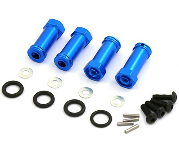 C31025BLUE Alloy 12mm Hex Wheel Hub +30mm (4) for 1/10 Slash 4X4 & Stampede 4X4 - Image 1