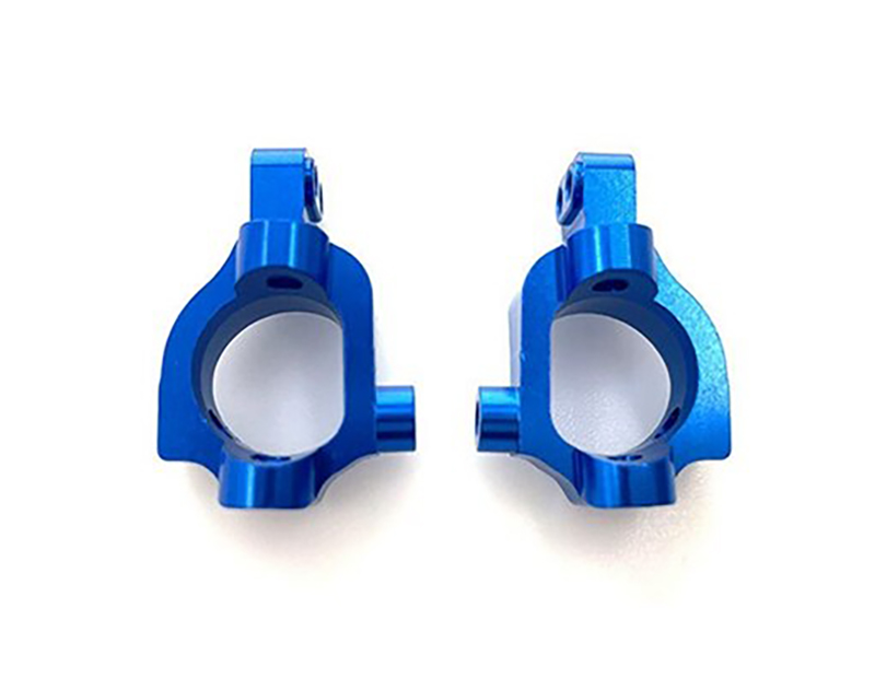 C31062BLUE Alloy Machined Caster Blocks for Losi 1/10 2WD RTR 22S Drag, ST & SCT - Image 1