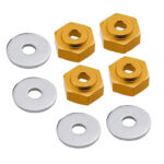12-to-17mm Conversion Alloy Hex Wheel (4) Hub +1mm Offset for 1/10 Scale RC
