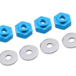 12-to-17mm Conversion Alloy Hex Wheel (4) Hub +1mm Offset for 1/10 Scale RC