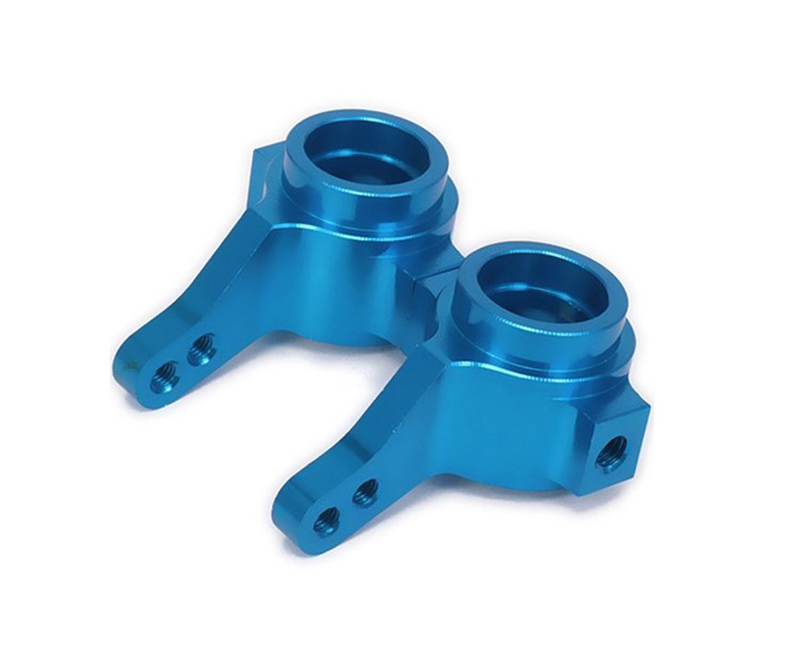 C31090BLUE Alloy Steering Blocks for Tamiya Scale Off-Road CC01 - Image 1