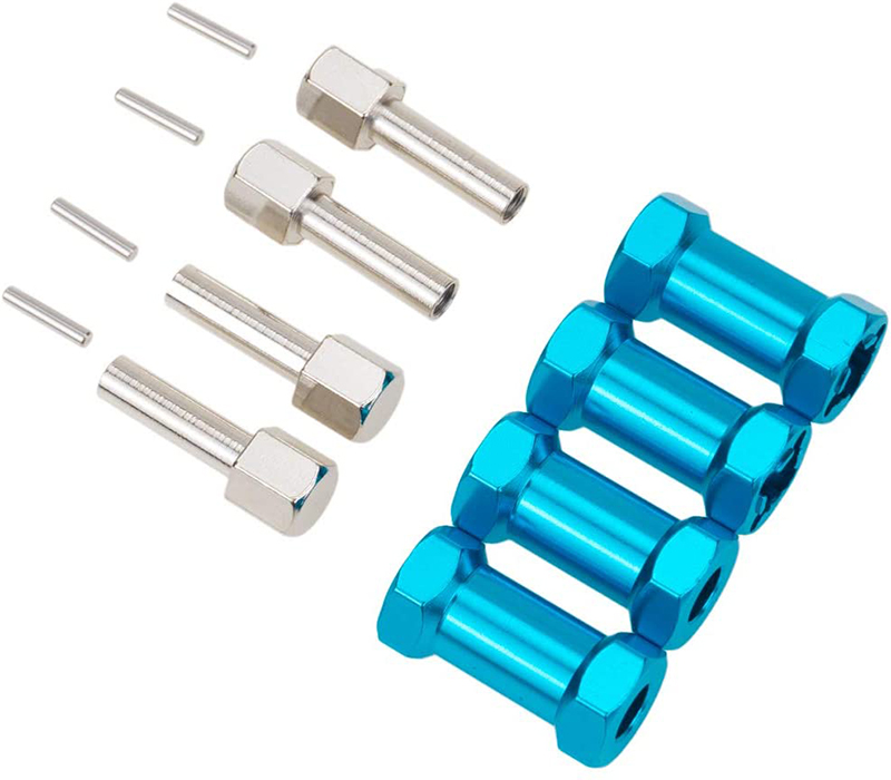 C31096BLUE 12mm Hex Wheel (4) Hub 25mm Thick for 1/10 Scale Truck & Buggy - Image 1