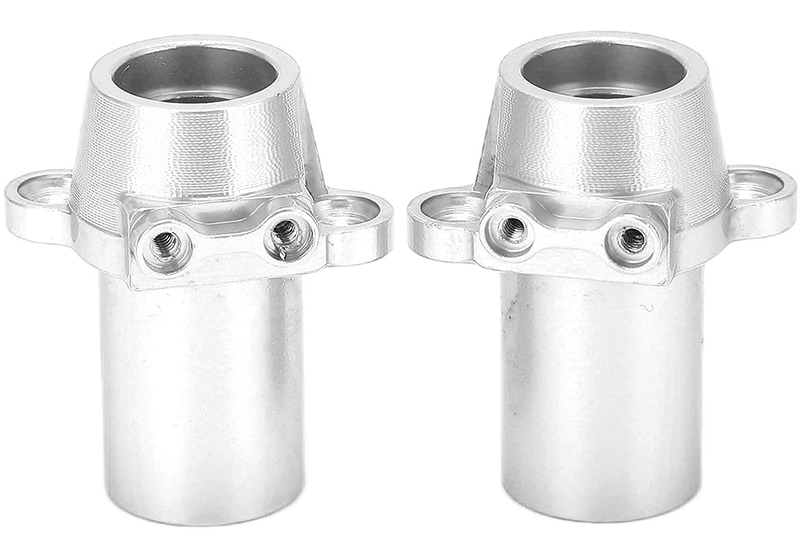 C31123SILVER Alloy Straight Axle Hub Adapters Carriers for Axial 1/10 RBX10 Ryft 4WD - Image 1