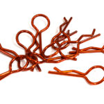 Color Bent-Up Body Clips (10) for 1/7 & 1/8 RC Cars & Trucks (LxW=33x13mm)
