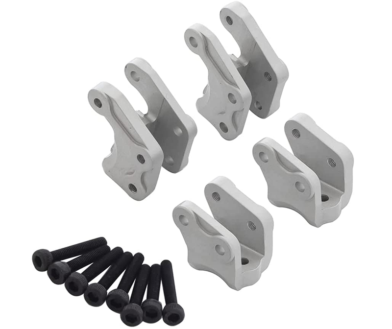 C31159SILVER Alloy Front & Rear Linkage Mounts for Axial 1/10 RBX10 Ryft 4WD Rock Bouncer - Image 1