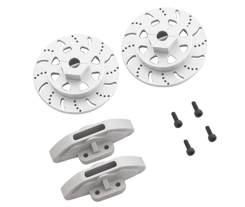 C31185SILVER Realistic Brake Disc (2) for Axial 1/10 RBX10 Ryft 4WD Rock Bouncer - Image 1
