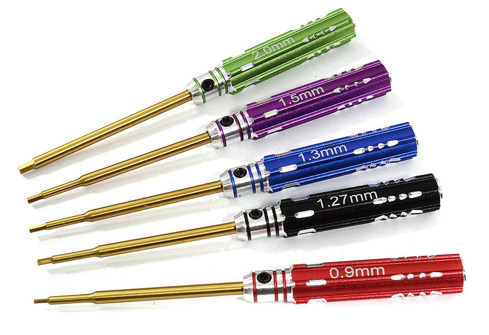 C31272 Mini Allen Hex Wrench 5pcs (0.9, 1.27, 1.3, 1.5 & 2mm) for SCX24 & RC Drone - Image 1