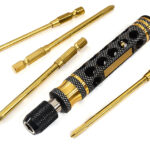 QuickPit 4 Sizes, Screw Driver Tip Set (2 x Phillips & 2 x Flat)