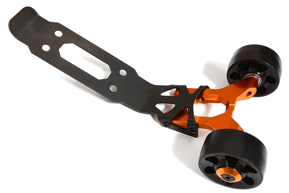 C31296ORANGE Billet Machined Orange Wheelie Bar for Traxxas 1/10 Maxx 4S 8976 - Image 1