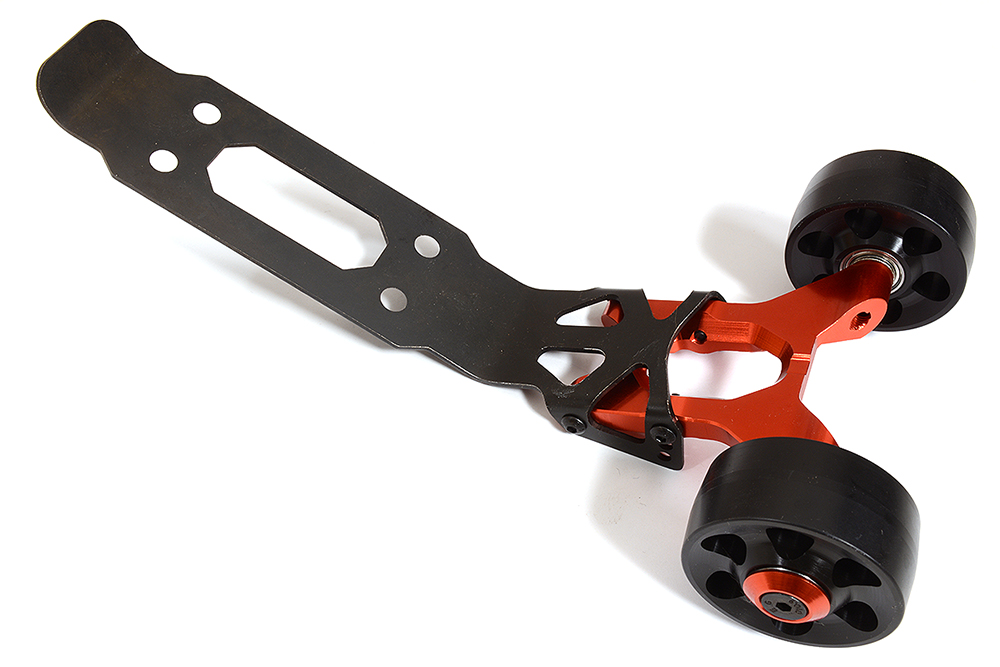 C31296RED Billet Machined Wheelie Bar for Traxxas 1/10 Maxx 4S 8976 - Image 1