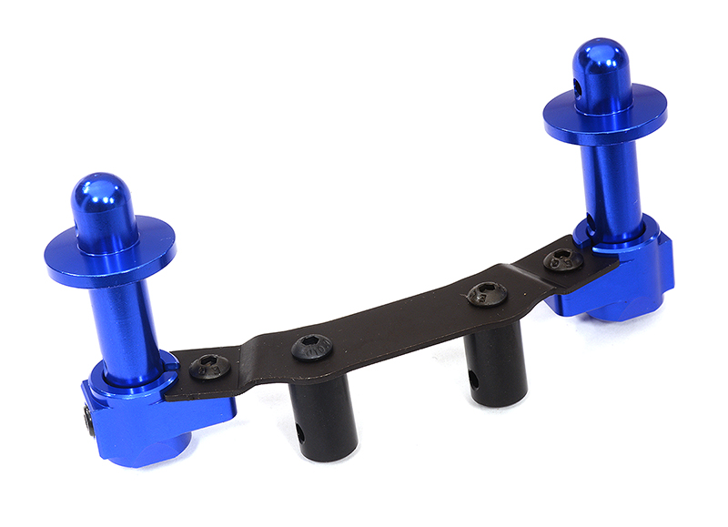 C31305BLUE Billet Machined Front Body Mount Set for Arrma 1/10 Vorteks 4X4 3S BLX ARA320630 - Image 1