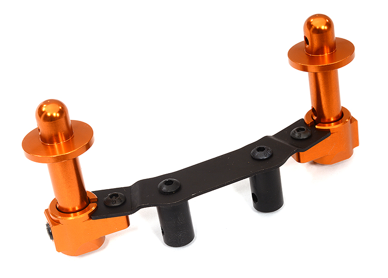 C31305ORANGE Billet Machined Front Body Mount Set for Arrma 1/10 Vorteks 4X4 3S BLX ARA320630 - Image 1