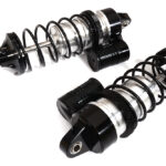 Silver Billet Machined Piggyback Front Shocks for Losi 1/5 Scale DBXL-E & 2.0