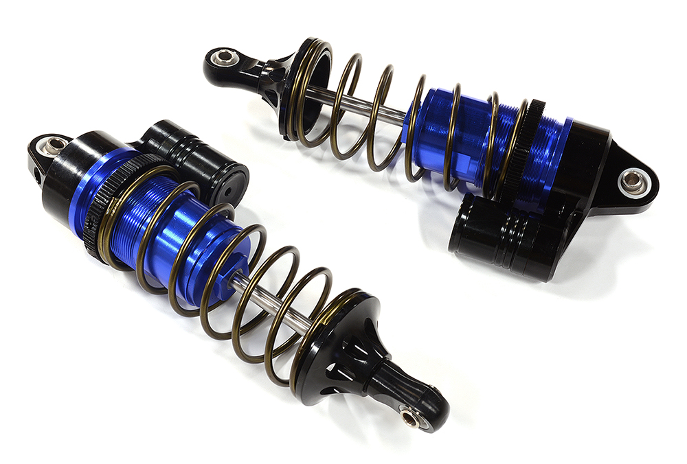 C31329BLUE Blue Billet Machined Piggyback Rear Shocks for Losi 1/5 DBXL-E & 2.0 - Image 1