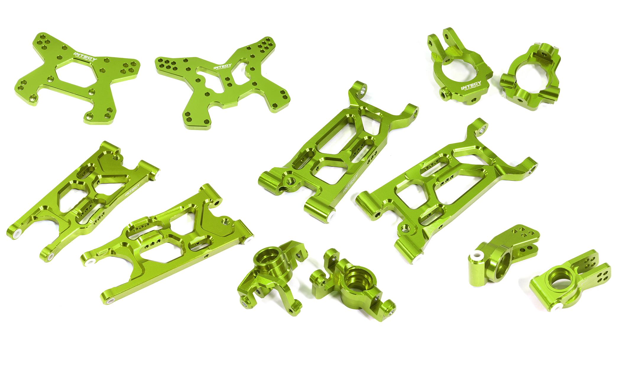 C31332GREEN Billet Machined Alloy Suspension Set for Losi 1/10 Lasernut U4 4WD Brushless RTR - Image 1