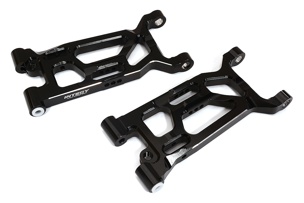 C31334BLACK Billet Machined Front Lower Arms for Losi 1/10 Lasernut U4 4WD Brushless RTR - Image 1