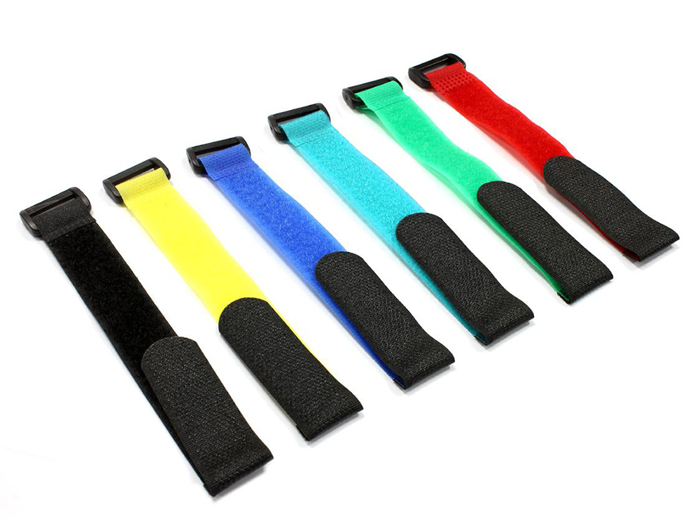 C31373 Multicolor 200mm Battery Strap (6) for RC Car, Boat, Helicopter & Airplane - Image 1