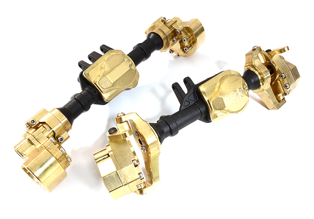C31385 Front & Rear Brass+Alloy Housing Conversion Kit 1000g Total for Traxxas TRX-4 - Image 1