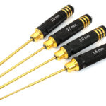 4-Piece Metric Size Allen Hex Wrench Set - Sizes 1.5, 2, 2.5 & 3mm