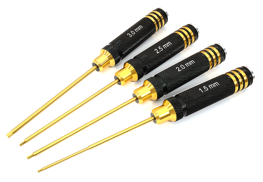 C31456 4-Piece Metric Size Allen Hex Wrench Set - Sizes 1.5, 2, 2.5 & 3mm - Image 1