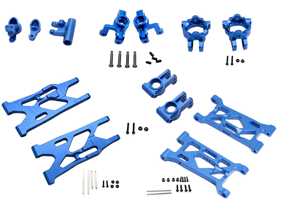 C31476BLUE Alloy Machined Conversion Kit for Losi 1/10 Lasernut U4 4WD Brushless RTR - Image 1