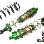 Green Alloy Machined HD Big Bore Shocks (2) 130mm for 1/8 Scale Off-Road