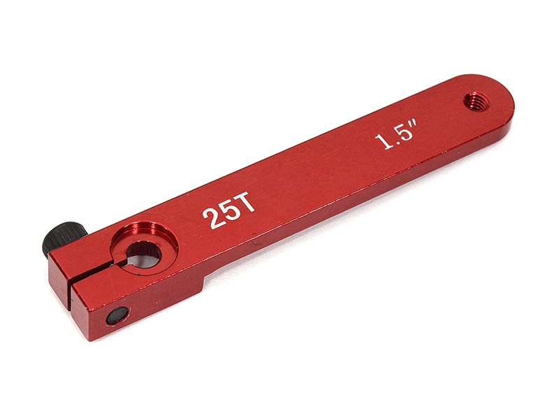 C31596RED Billet Machined Alloy Servo Horn 25T for Futaba Servo (r=38mm) - Image 1