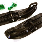 Green Front Sled Ski Attachment Set for Losi 1/10 Lasernut U4 4WD RTR (for RWD)