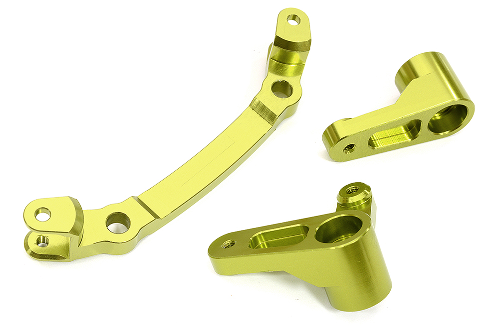 C31616GREEN Machined Steering Bellcrank Set for Arrma 1/10 Vorteks 4X4 3S BLX ARA340179 - Image 1