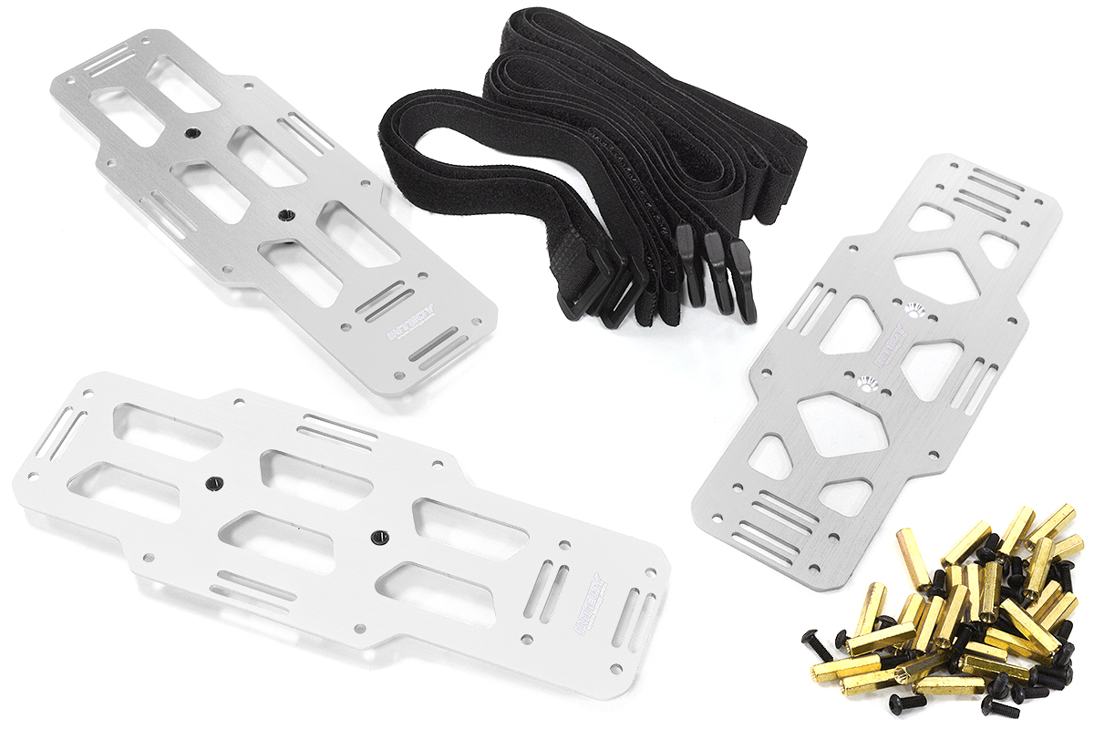 C31628SILVER Billet Machined Battery Plates for Axial SCX6 Crawler 251007 - Image 1