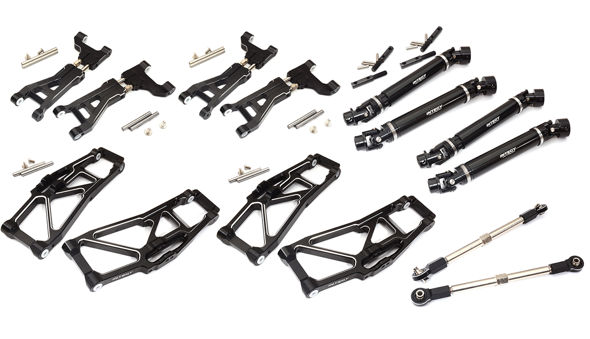 C31635BLACK Billet Machined Suspension Conversion for Traxxas 1/10 Maxx V2 w/ WideMaxx - Image 1