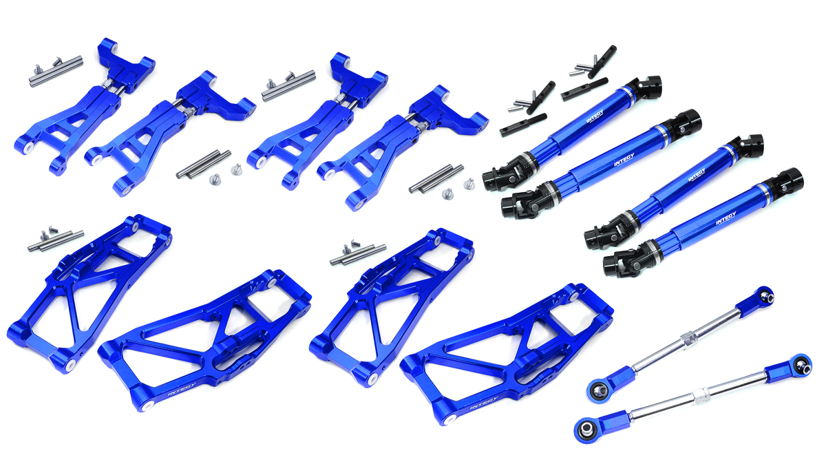 C31635BLUE Billet Machined Suspension Conversion for Traxxas 1/10 Maxx V2 w/ WideMaxx - Image 1