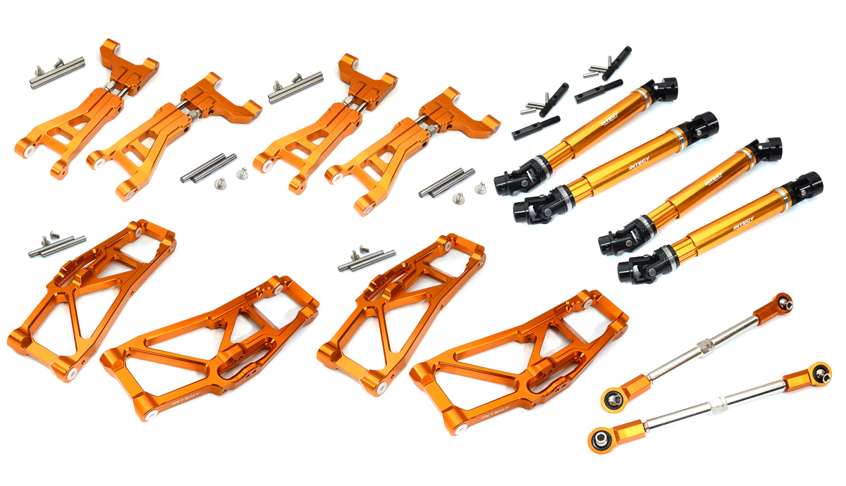 C31635ORANGE Billet Machined Suspension Conversion for Traxxas 1/10 Maxx V2 w/ WideMaxx - Image 1
