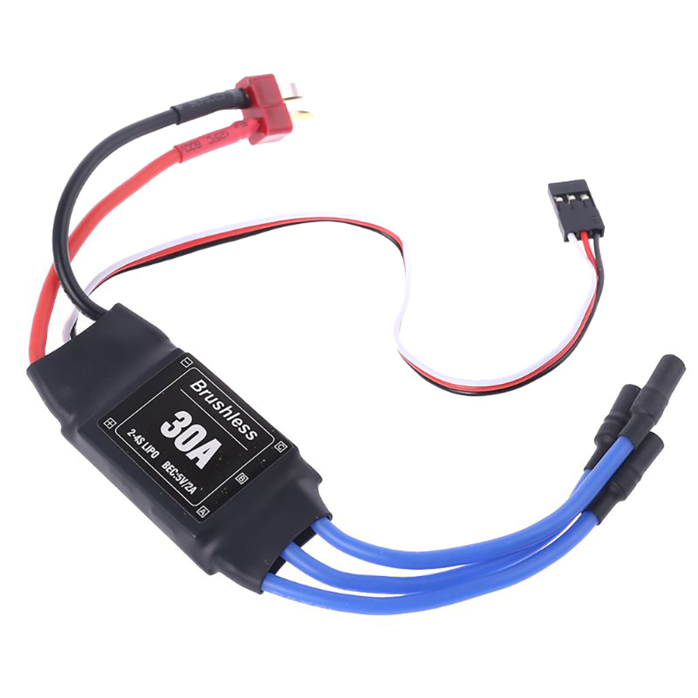 C31647 30A Brushless Type 2S-4S ESC Forward Only for RC Plane w/ T-Plug - Image 1