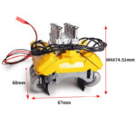 Motor Cooling Fans with Realistic V8 Engine Cover for 540 Size Motor (36mm O.D.) - Image 2