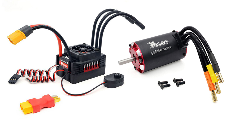 C31814 4250kV Brushless Motor 3660 Size 5mm Shaft w/ 60A ESC for RC Car - Image 1