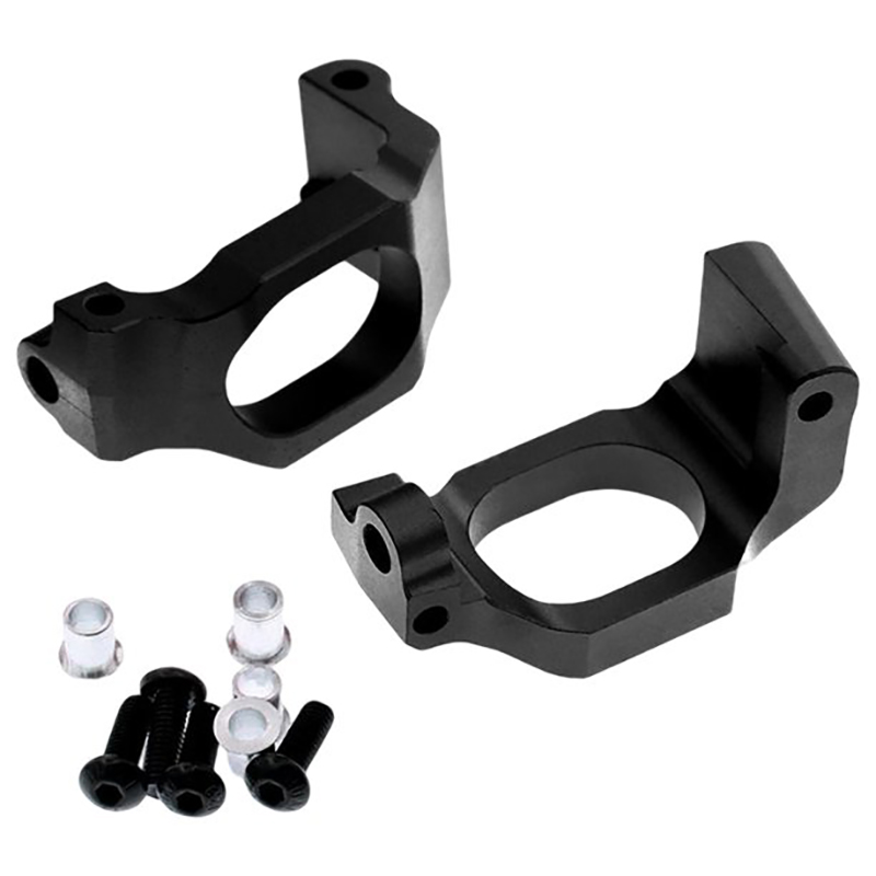 C31876BLACK Alloy Machined Caster Blocks for Traxxas 1/10 Maxx 4S 8932 - Image 1