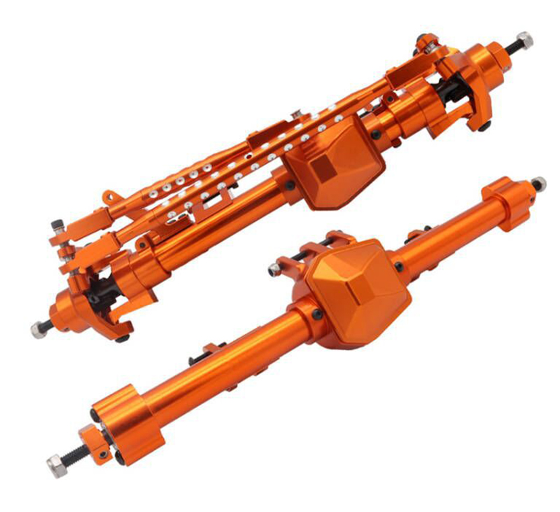 C31915ORANGE Alloy Machined Front & Rear Axle Set for Axial SCX6 Crawler - Image 1