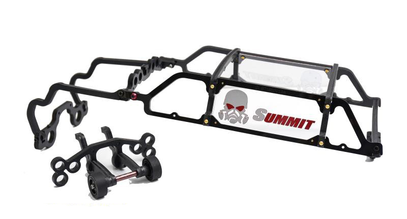 C31927BLACK Black HD Composite & Alloy Exo-Skeleton Roll Cage Kit for 1/10 Summit 4WD - Image 1