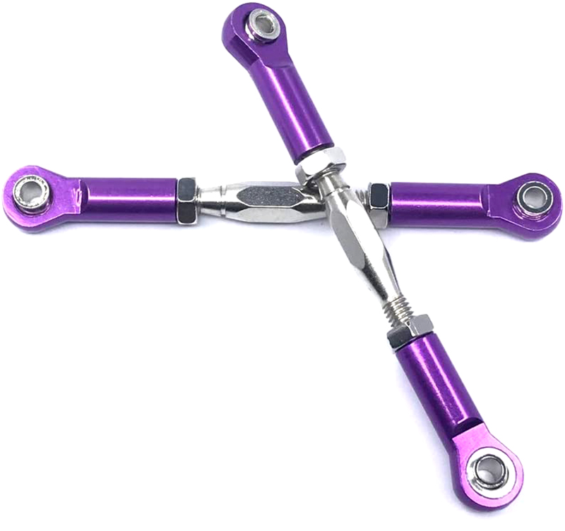 C31933PURPLE Alloy Machined M3 Size Ball End 64mm Linkages w/ Adjustable Turnbuckles - Image 1