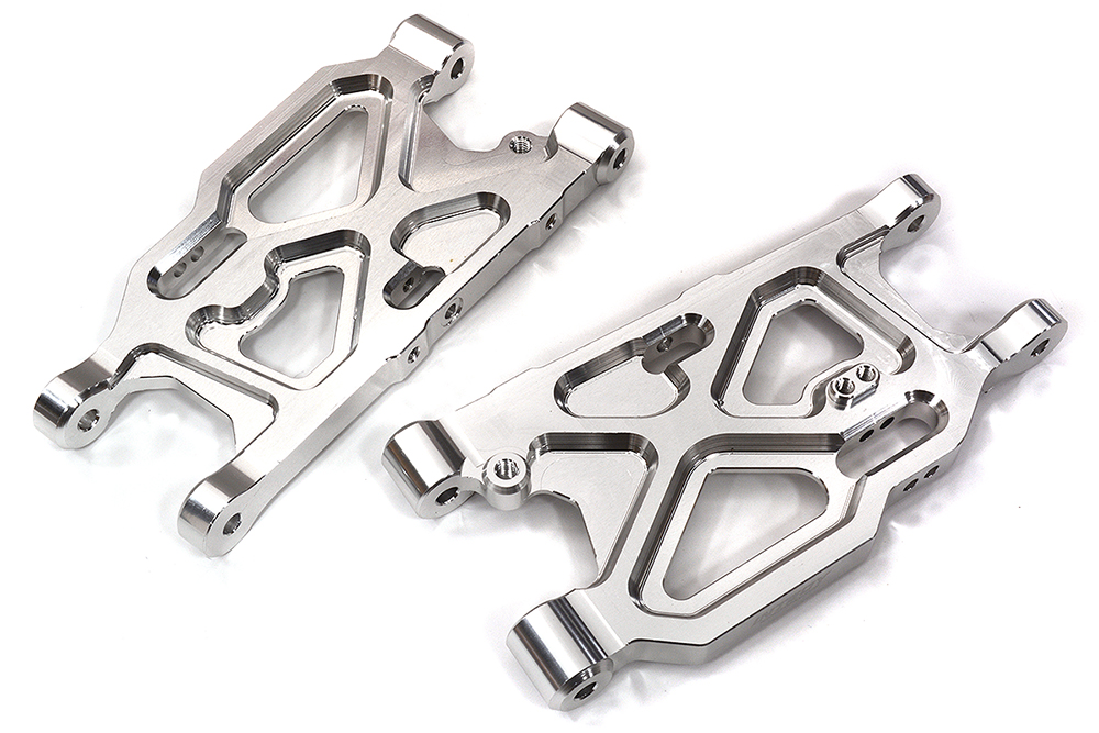 C31981SILVER Billet Machined Rear Lower Suspension Arms for Arrma 1/7 Limitless AR330192 - Image 1
