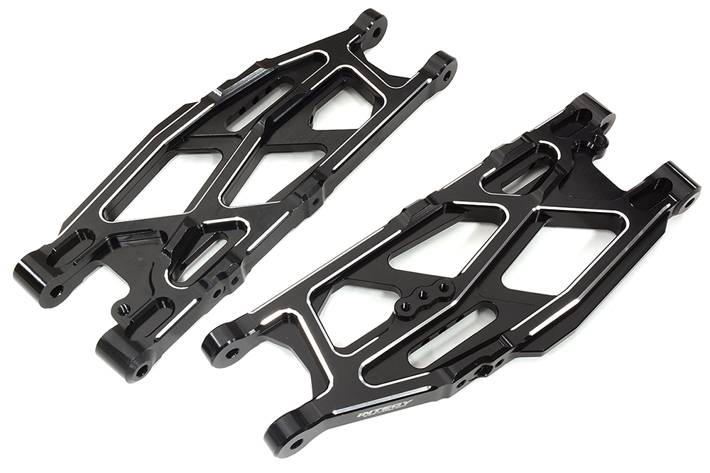 C31982BLACK Machined Rear Lower Suspension Arms for Arrma 1/8 Kraton 6S BLX V5 ARA330654 - Image 1
