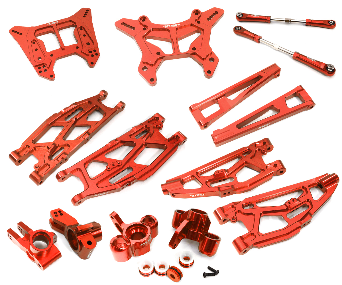 C32001RED Billet Machined Suspension Conversion Kit for Arrma 1/8 Kraton 6S BLX V5 - Image 1