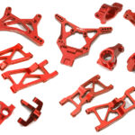 Red Billet Machined Suspension Upgrade Kit for Losi 1/10 2WD 22S Drag Car