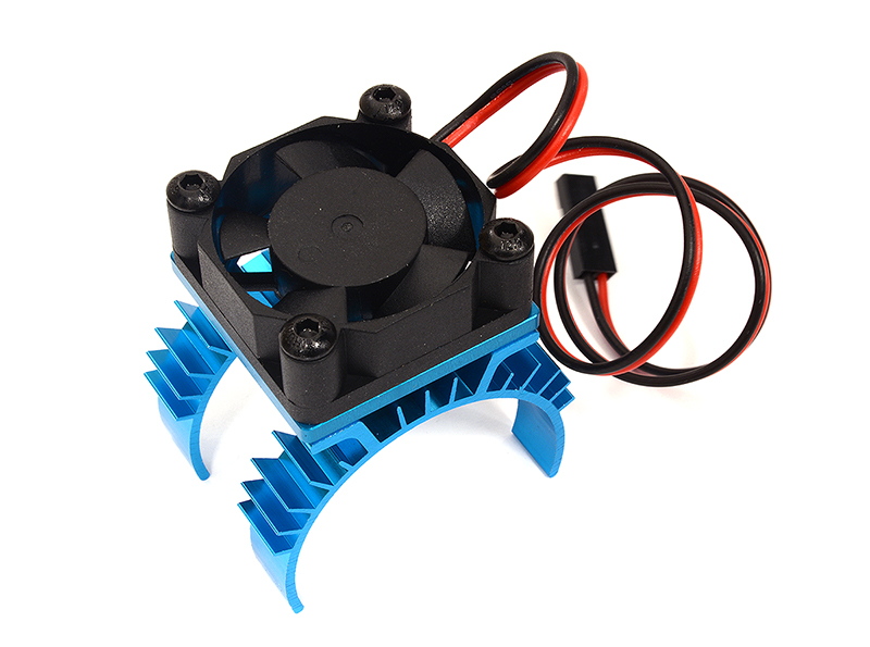C32035BLUE Motor Heatsink w/ Cooling Fan 30x30mm for 540/550 Size Motor w/ 36mm O.D. - Image 1